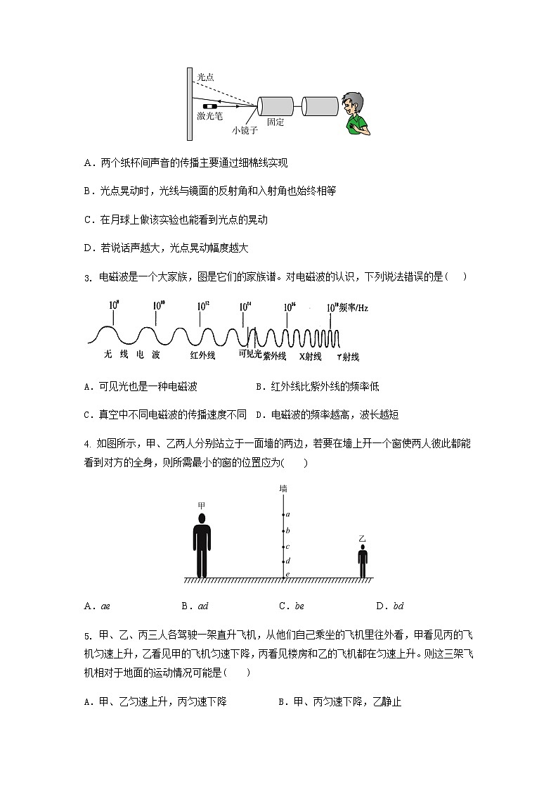 物理（江苏常州卷）2023年中考第一次模拟考试卷02