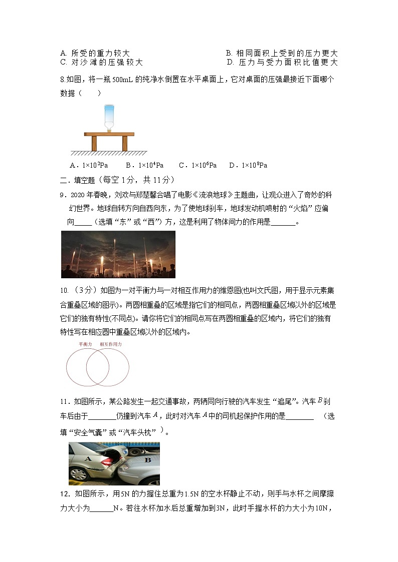 湖北省咸宁市实验学校2022—2023学年度 八年级下学期期中物理试题03