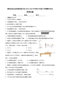 湖北省黄冈市浠水县思源实验学校2022-2023学年八年级下学期期中考试物理试题