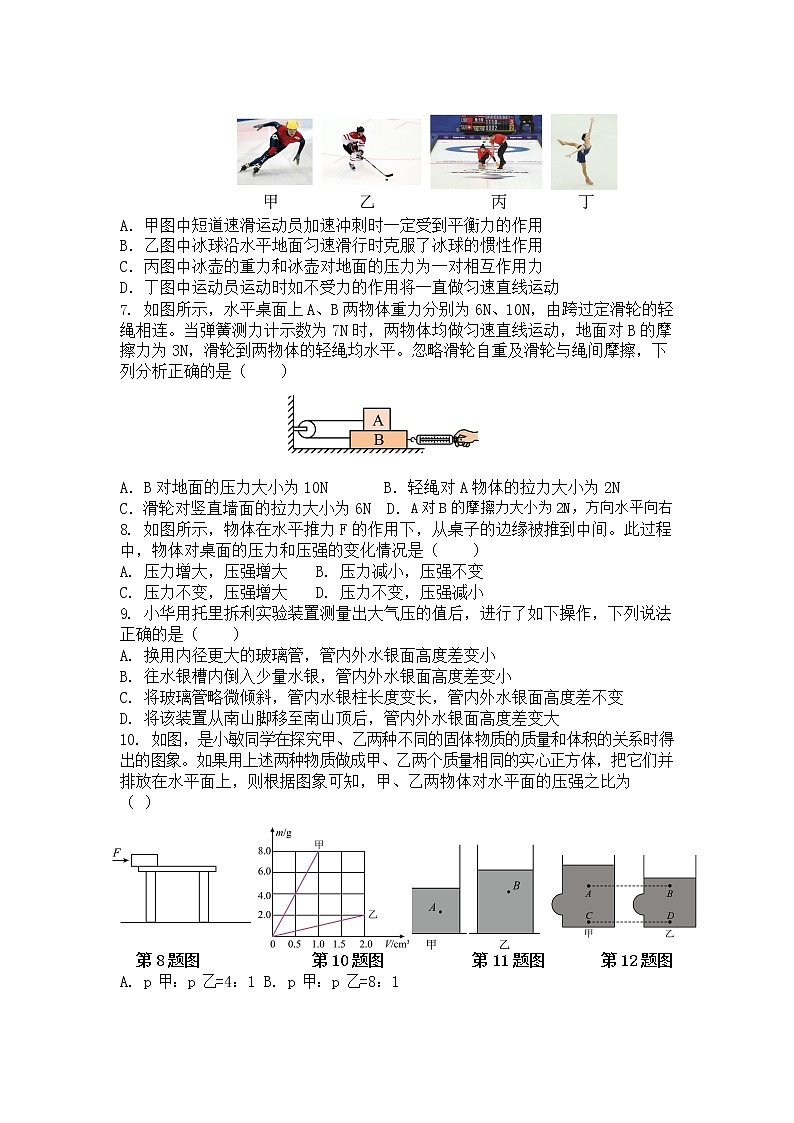 重庆市潼南区六校2022-2023学年八年级下学期期中考试物理试题02
