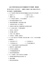 2022年四川省内江市市中区朝阳镇初级中学校中考物理一模试题（含答案）