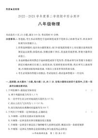 广东省河源市紫金县2022-2023学年八年级下学期物理期中检测卷（PDF版，含答案）