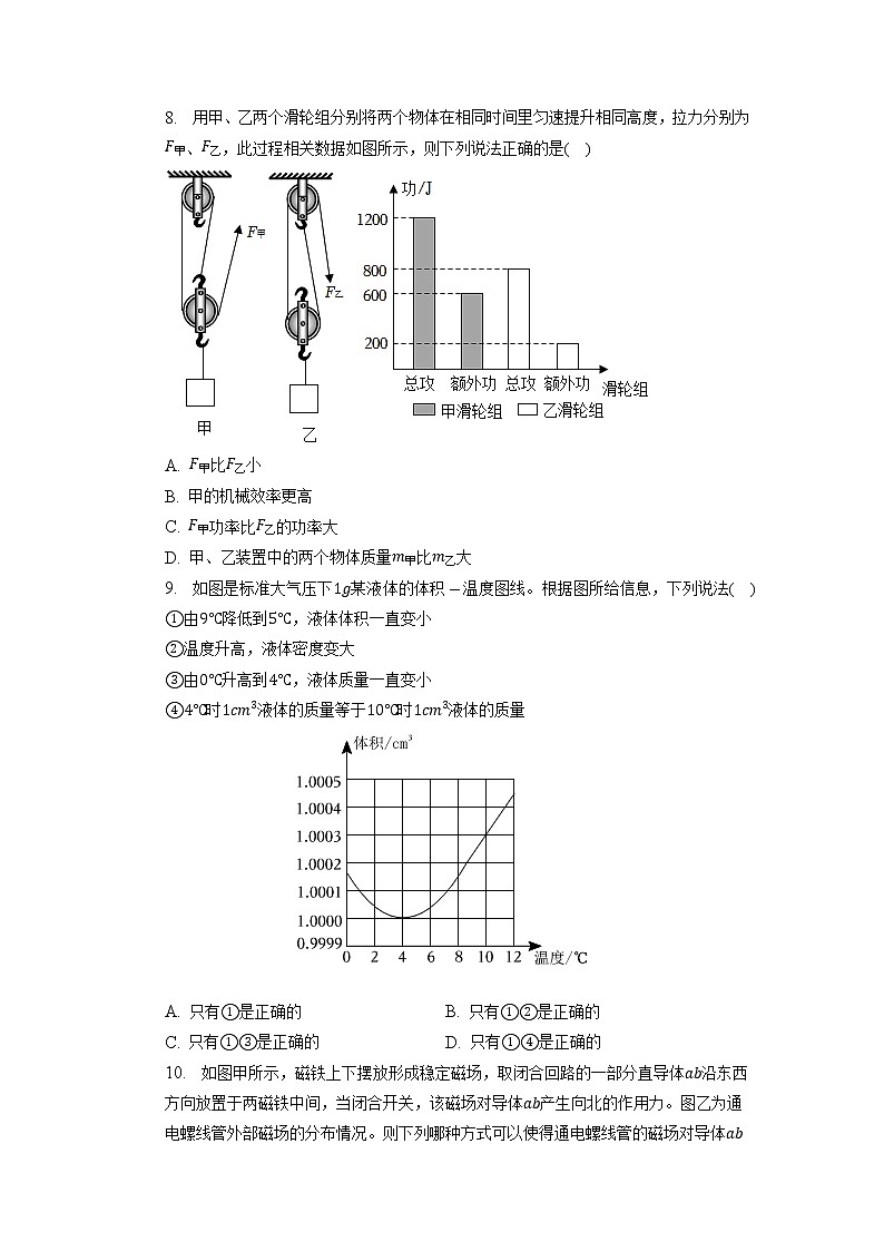 2023年广东省广州十六中教育集团中考物理质检试卷+03