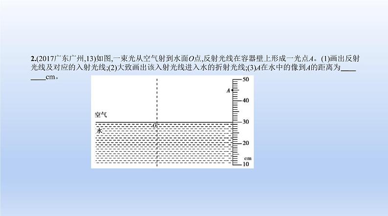 中考物理二轮复习习题课件题型突破三　实验题 (含答案)第3页