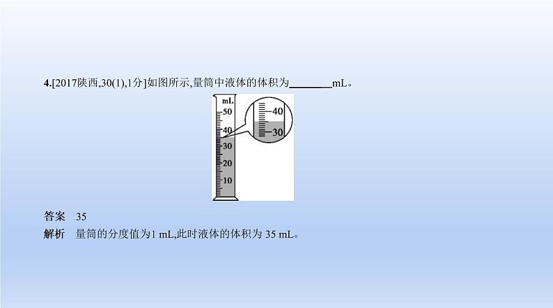 中考物理二轮复习习题课件题型突破三　实验题 (含答案)第6页