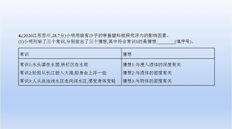 中考物理二轮复习习题课件专题七　浮力 (含答案)08