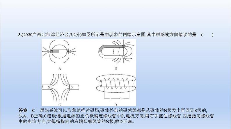 中考物理二轮复习习题课件专题十五　电和磁 (含答案)第5页