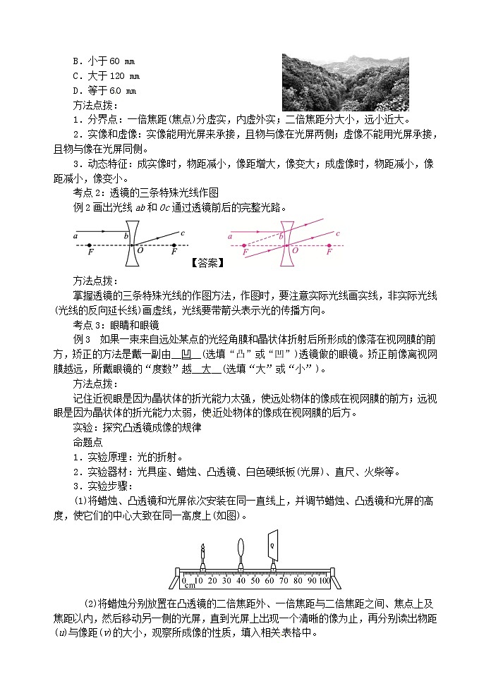 中考物理一轮复习知识点梳理+课时练习5透镜及其应用 (含详解)第2页