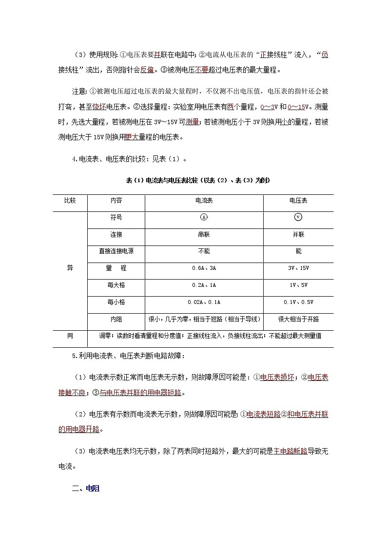 (辅导班专用)九年级物理寒假讲义专题16  电压和电阻（教师版）02