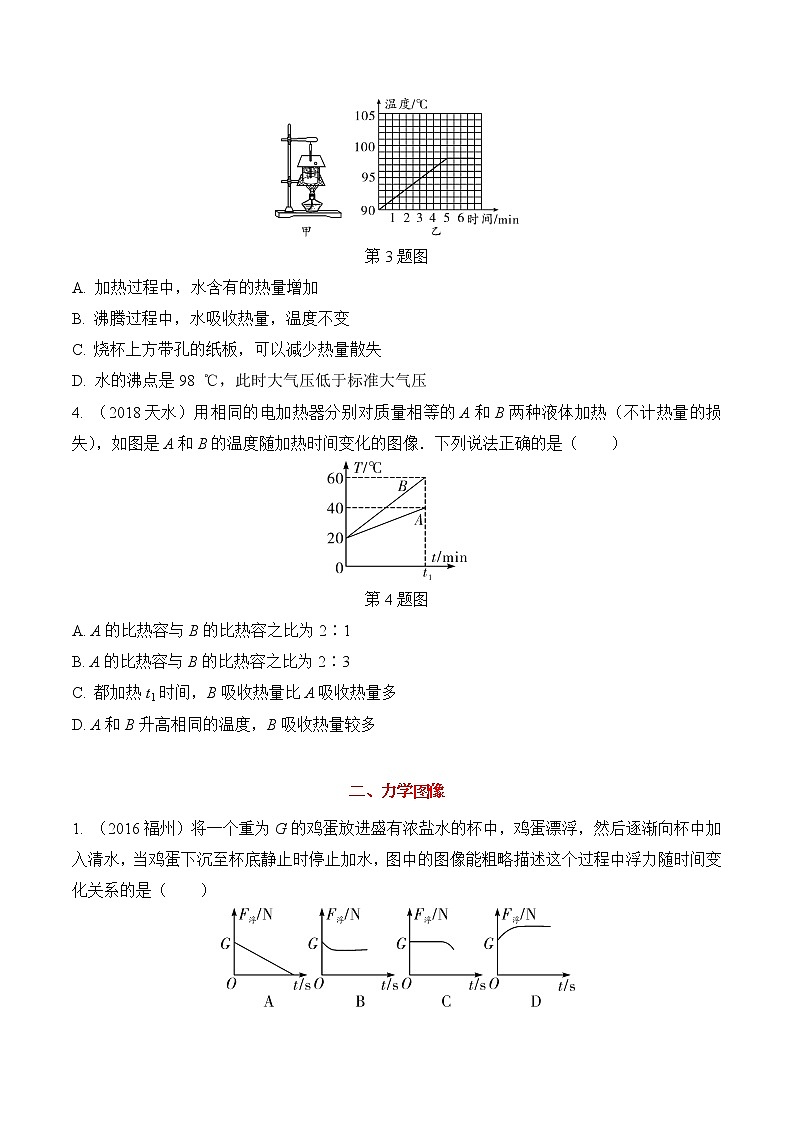 中考物理二轮冲刺题型攻略过关练习题型03  坐标图像信息题 (含答案)第2页