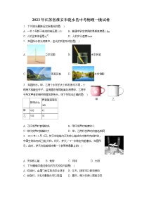 2023年江苏省淮安市涟水县中考物理一模试卷（含答案解析）