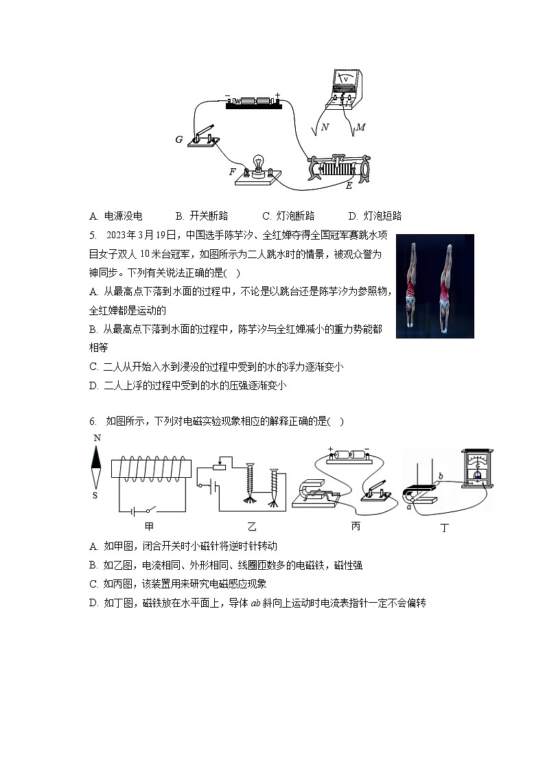 2023年辽宁省沈阳七中中考物理零模试卷（含答案解析）02