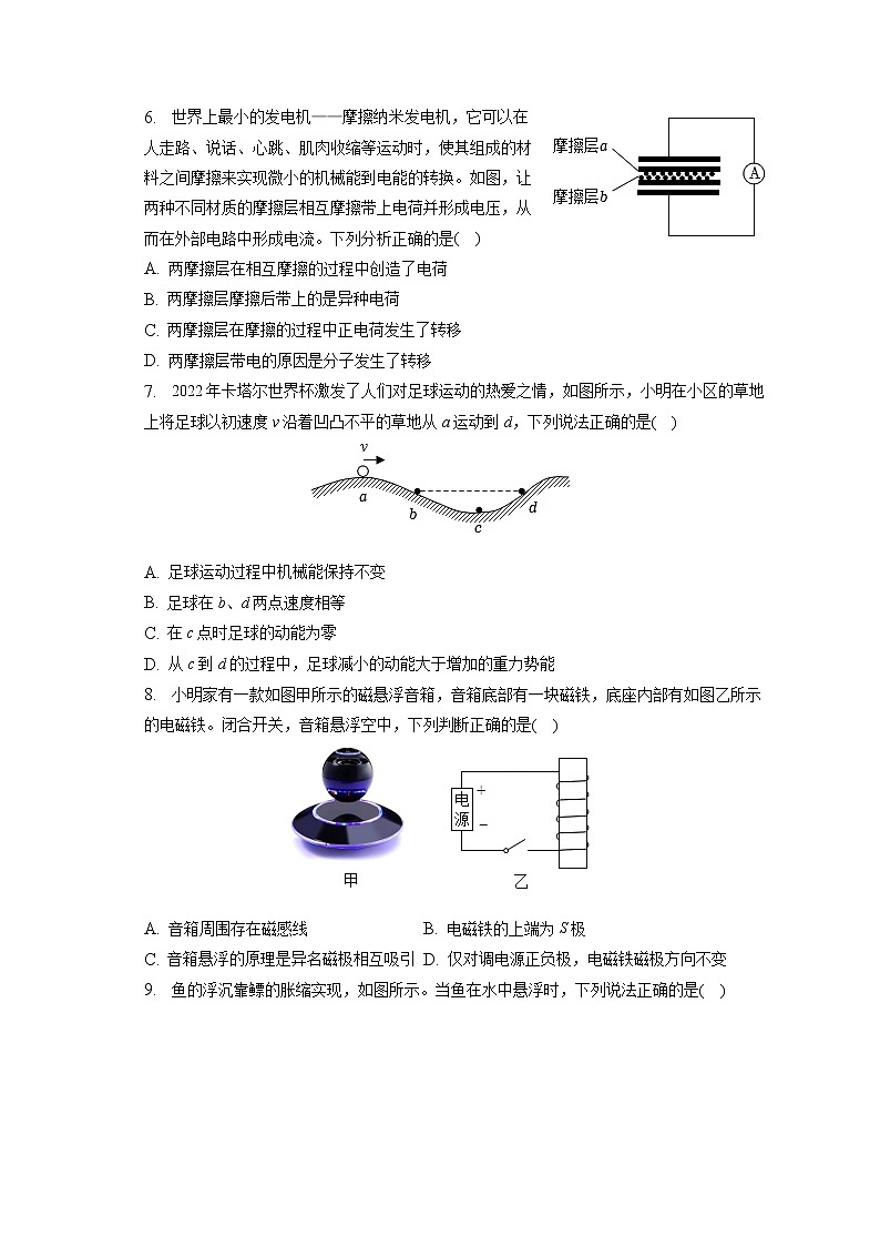 2023年山西省临汾市翼城县中考物理一模试卷（含答案解析）02