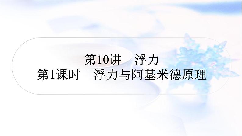 中考物理复习第10讲第1课时浮力与阿基米德原理教学课件第1页