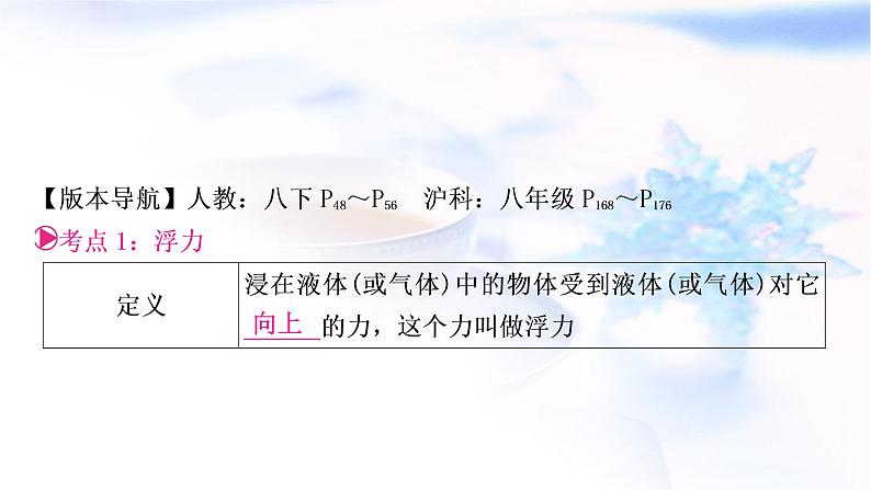 中考物理复习第10讲第1课时浮力与阿基米德原理教学课件第3页