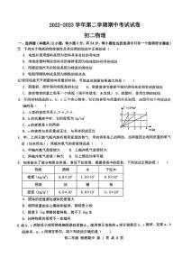 江苏省苏州市部分学校2022-2023学年下学期期中考试八年级物理试卷