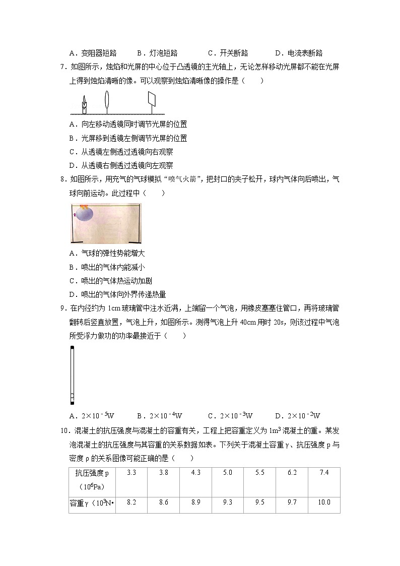 2022年江苏省南通市中考物理真题02