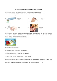 2023年中考物理一模试题分类练习：机械与功附答案