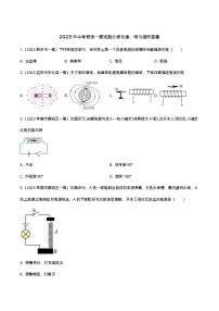 2023年中考物理一模试题分类专练：电与磁附答案