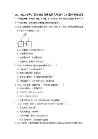 2021-2022学年广东省佛山市禅城区九年级（上）期末物理试卷