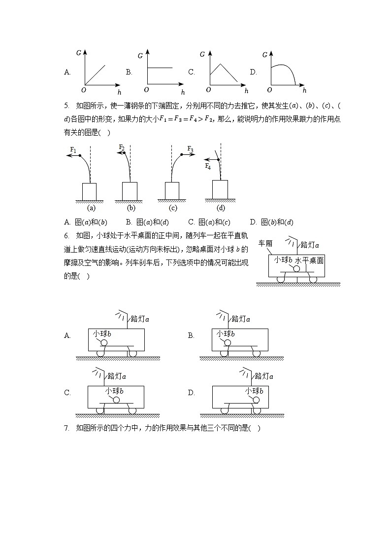 广东省广州市黄埔广附教育集团2022-2023学年八年级下学期期中物理试卷 (含答案)第2页