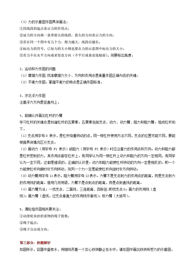 2023中考物理各题型专项复习讲义力学作图题02