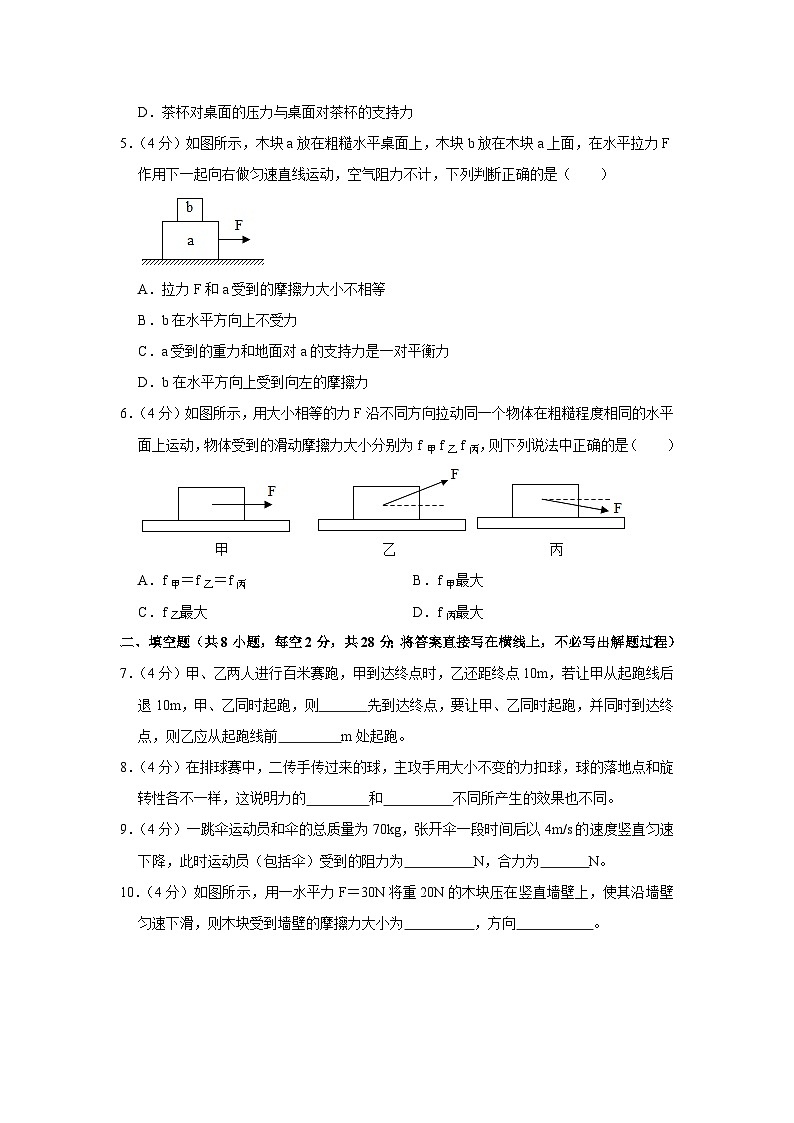 广东省清远市佛冈县城北中学2022-2023学年八年级下学期期中物理试卷（含答案）02
