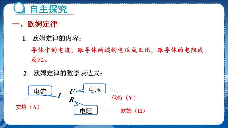 教科版物理九年级上  第五章 欧姆定律 1.欧姆定律 第2课时欧姆定律及其应用  教学课件04