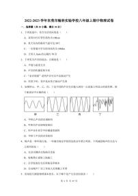 2022-2023学年东莞市翰林实验学校八年级上期中物理试卷及答案解析