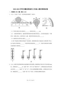 2022-2023学年安徽省淮南市八年级上期末物理试卷及答案解析