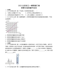 2023年北京初三一模物理分类汇编：质量与密度章节综合