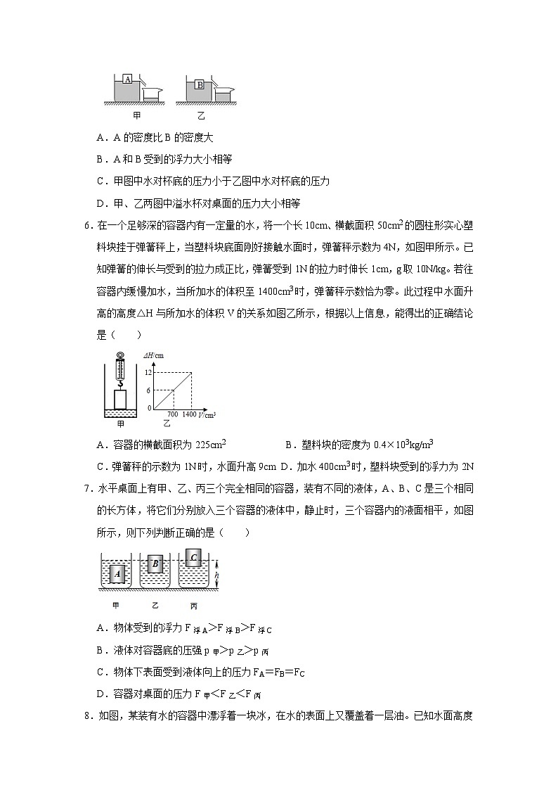 人教版八年级下册物理期末压轴题综合训练卷02（原卷版）第3页