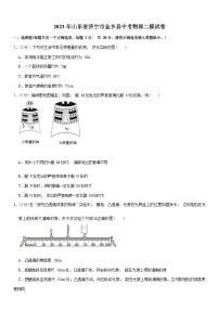 2023年山东省济宁市金乡县中考二模物理试卷（含答案）