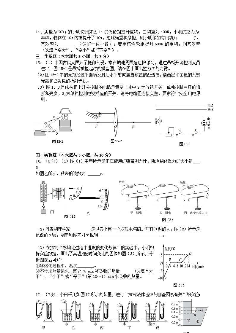 2023年汕头市濠江中考模拟物理试题（含答案）第3页