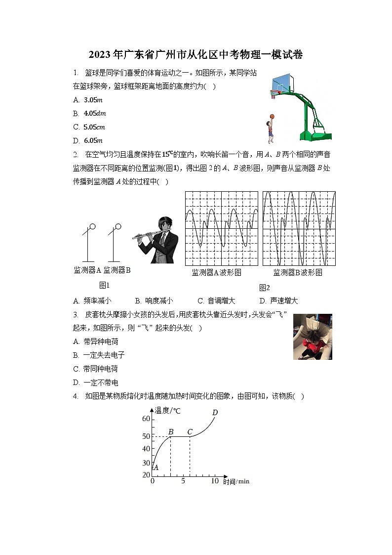 2023年广东省广州市从化区中考物理一模试卷第1页