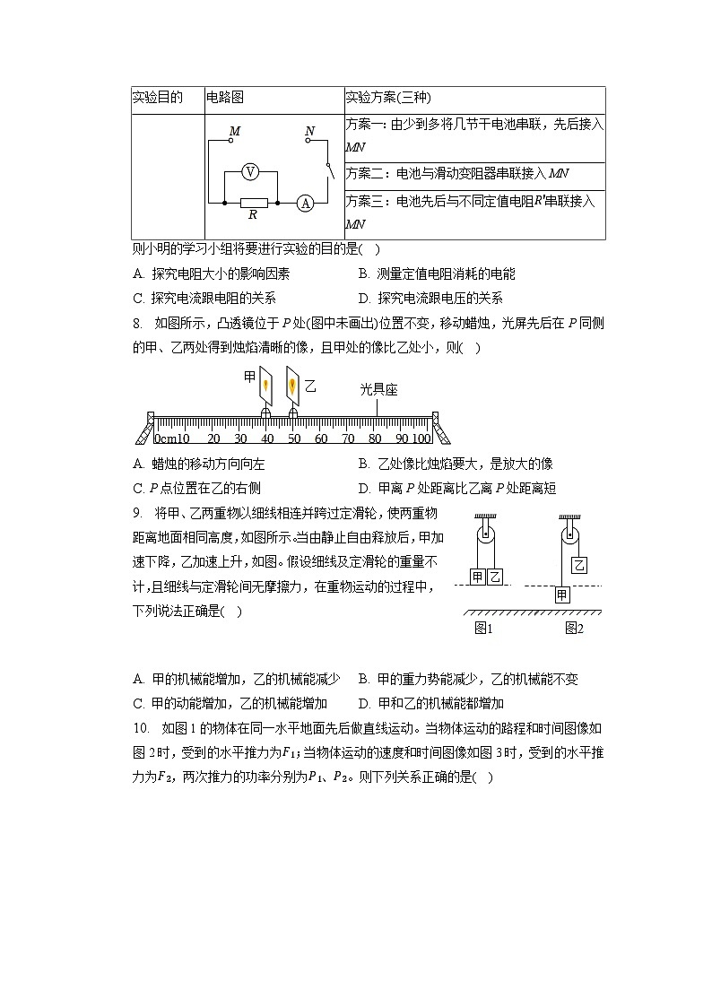 2023年广东省广州市白云区中考物理一模试卷第3页