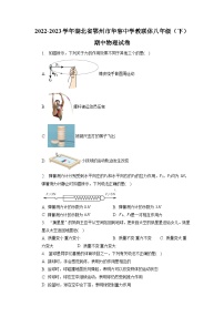 湖北省鄂州市华容中学教联体2022-2023学年八年级下学期期中物理试卷