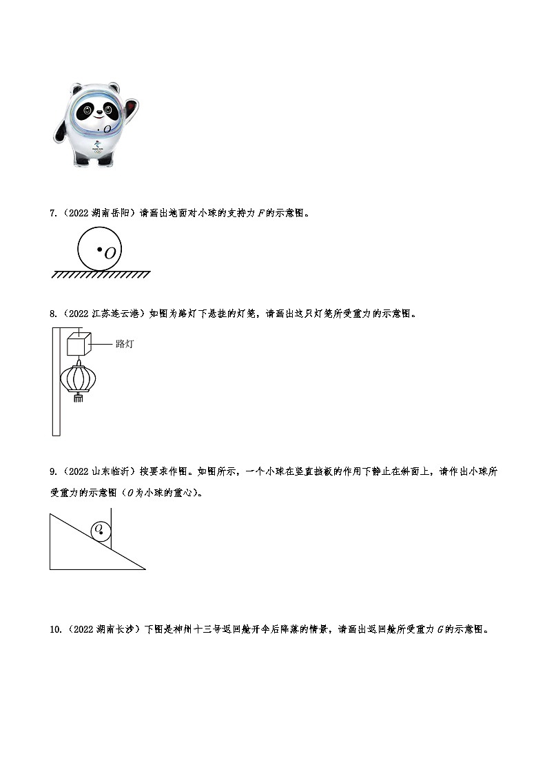 2022年中考物理真题分类练习—力、重力和弹力02