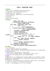 中考物理总复习：电流和电路（基础）知识讲解