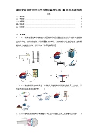 湖南省各地市2022年中考物理真题分项汇编-18电和磁专题