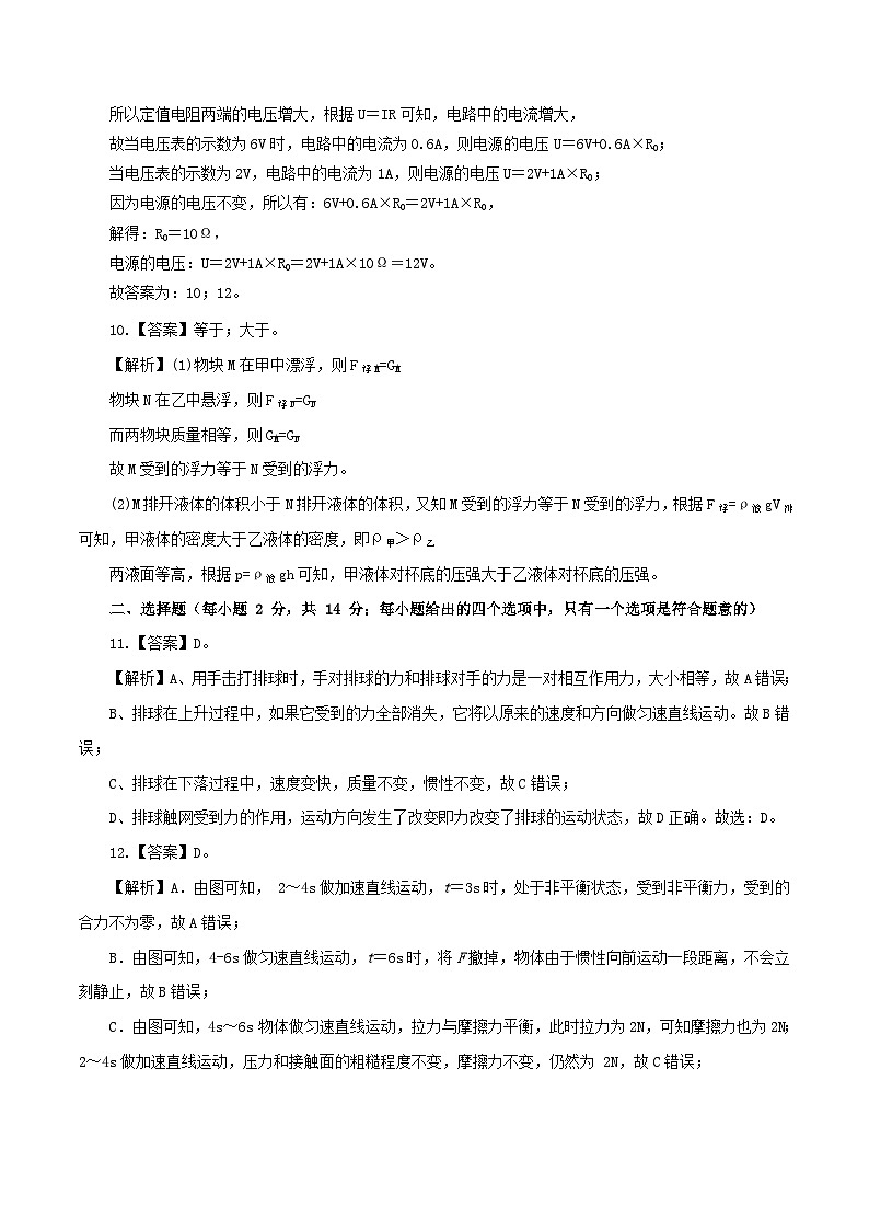 （安徽卷）2023年中考物理第一次模拟考试（全解全析）第3页