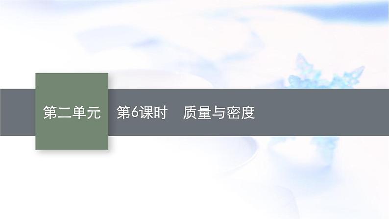 人教版中考物理总复习第二单元密度力压强浮力第6课时质量与密度教学课件第1页