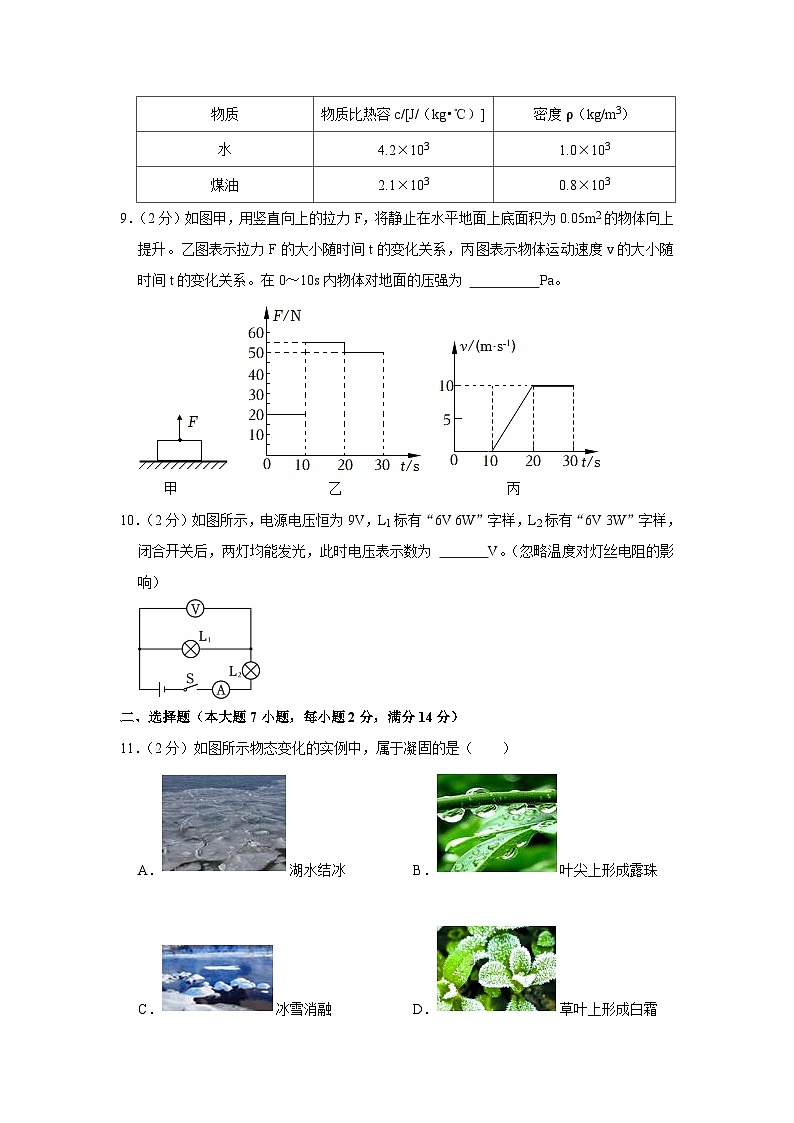 2023年安徽省合肥市庐阳区中考物理二模试卷（含答案）第3页