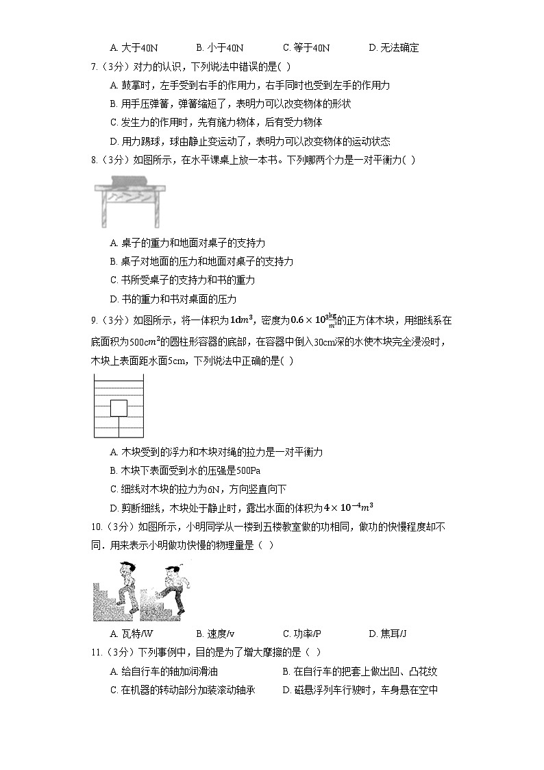 人教版物理八年级下册期末素质检测模拟试题（学校自测）7第2页