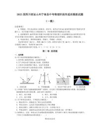 2023届四川省凉山州宁南县中考物理阶段性适应模拟试题（一模）含解析