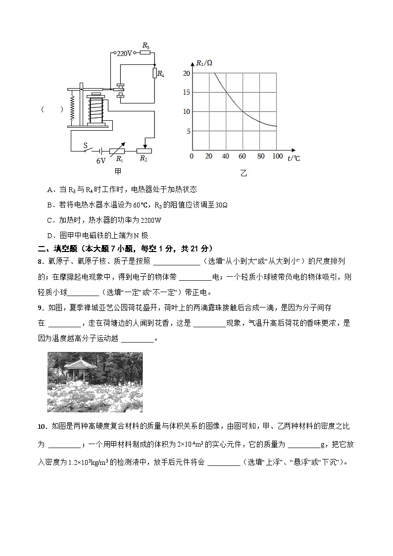 广东省佛山市禅城区2023年中考物理二模试卷附答案03