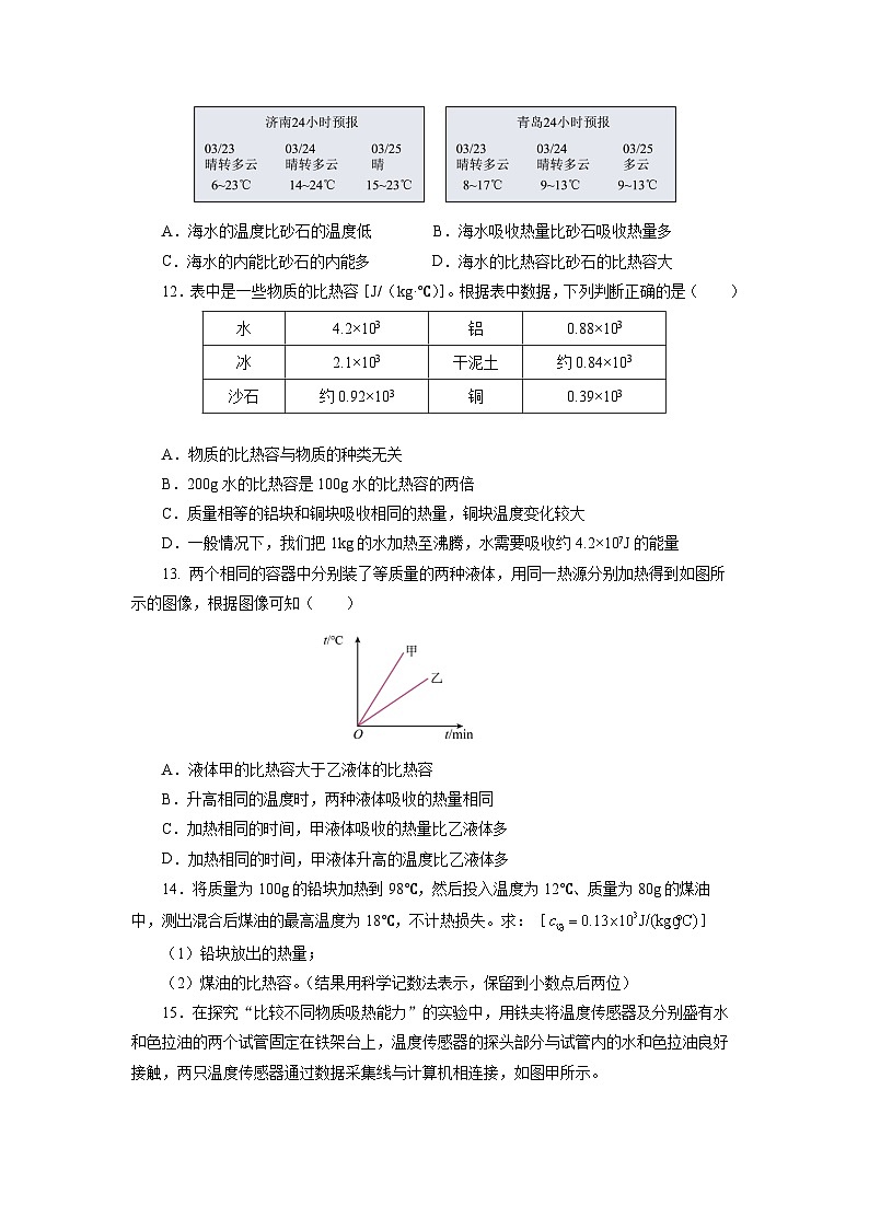 13.3 比热容（课件+教案+导学案+同步练习+内嵌视频）03