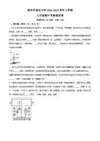 河南省郑州外国语中学2020-2021学年九年级（上）期中物理试题 -