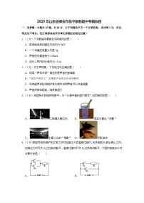 2023年山东省泰安市东平县物理中考模拟四（含答案）