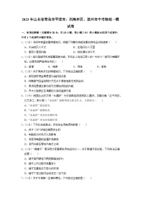 2023年山东省青岛市平度市、西海岸区、胶州市中考物理一模试卷